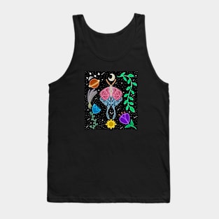 Pink and Blue Interstellar Moth Tank Top